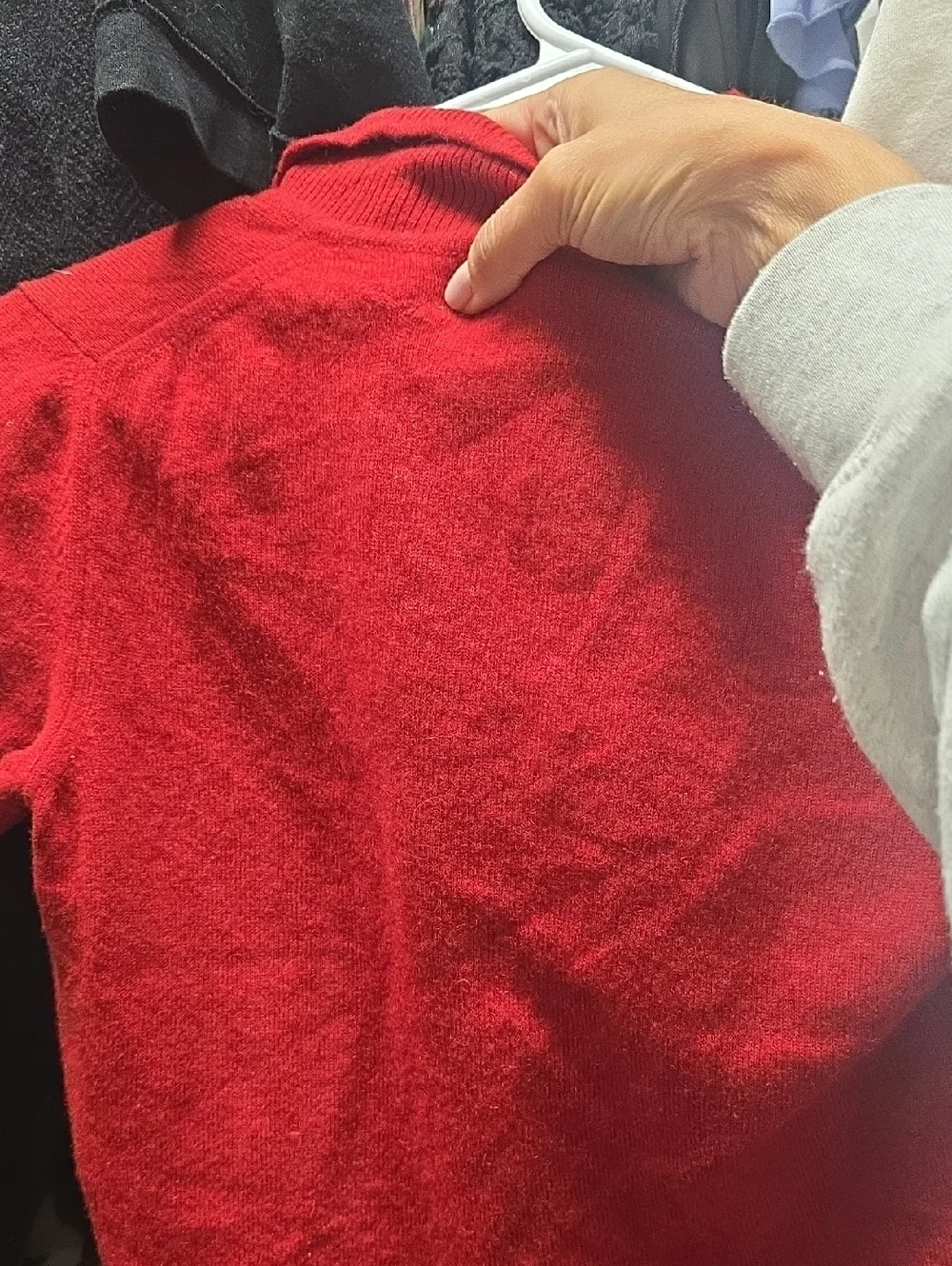 Loro piana sz 40 red polo cashmere short sleeve sweater w flaw